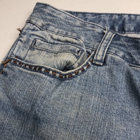 VINTAGE TRIBAL FACTORY DENIM CAPRIS 8/29x20 😎 - Picture 9 of 13